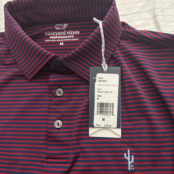 ⭐️ NWT Vineyard Vines Men’s Bradley Stripe Sankaty Performance Polo Shirts ⭐️ - Picture 3 of 9